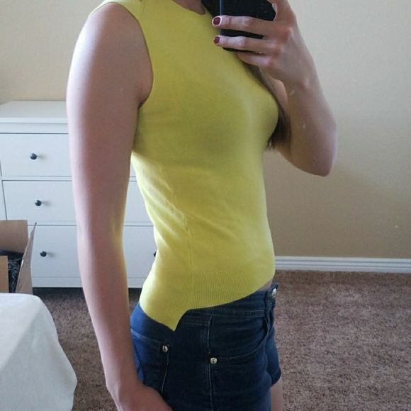 ZARA yellow knit top size S - Picture 3 of 4